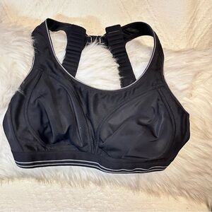 Yvette black sports bra New adjustable straps lined back closure 34D Wireless